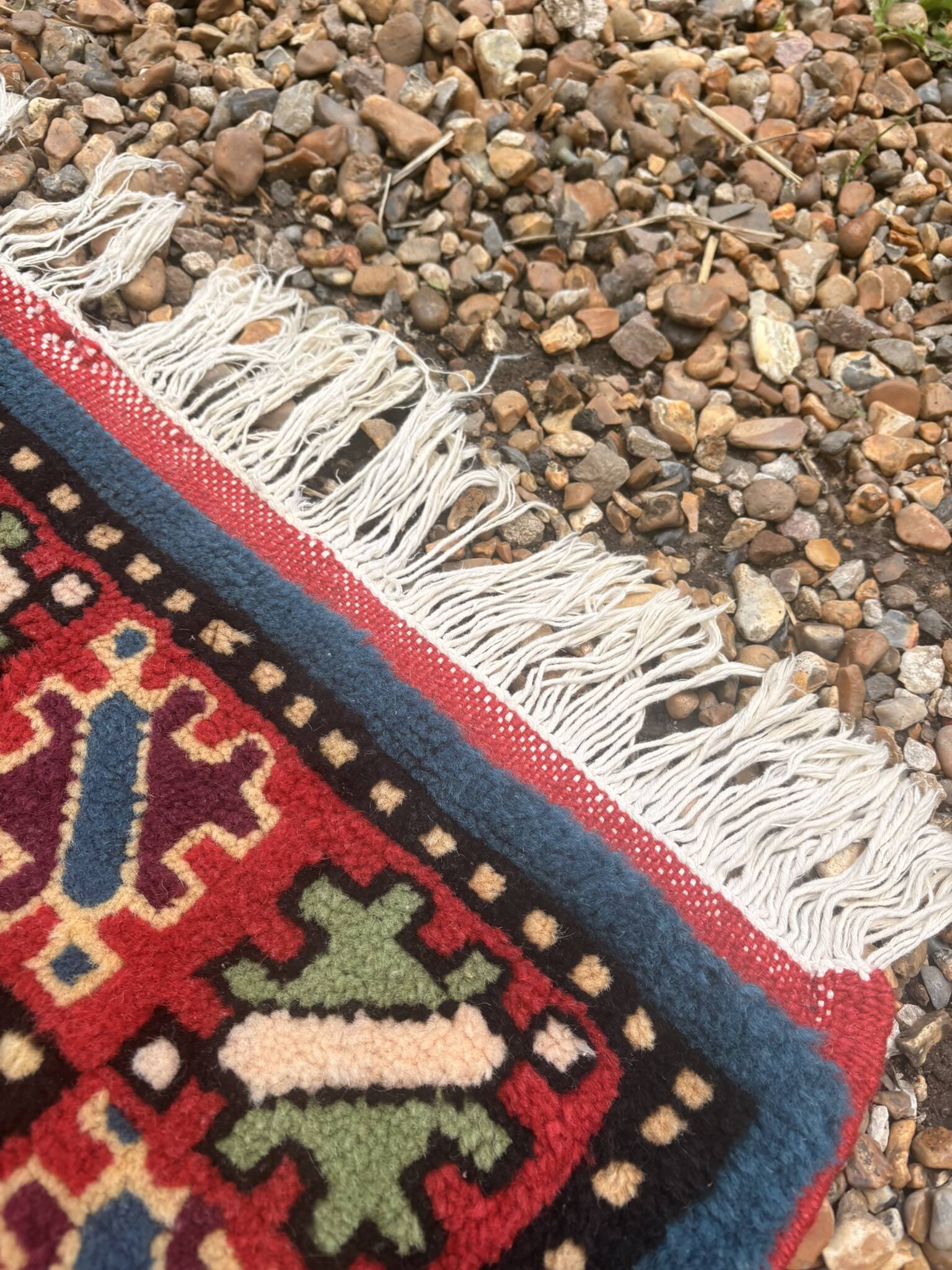 Vintage Oriental Handwoven Caucasian Shirvan Rug 82x130cm
