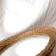 Round vintage wicker mirror - 45 cm