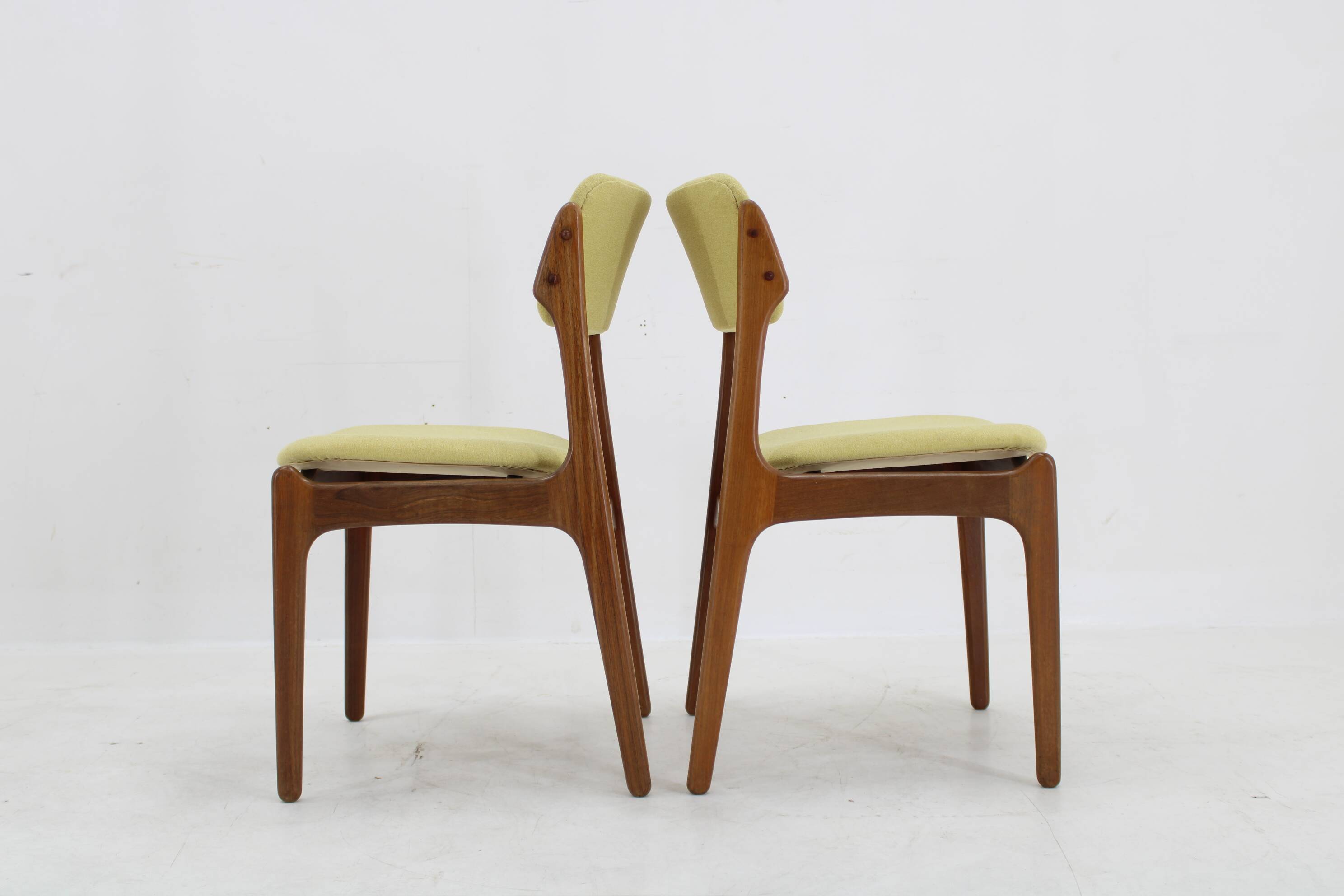 1960s Erik Buch Set of Six Restored Teak Dining Chairs, Denmark