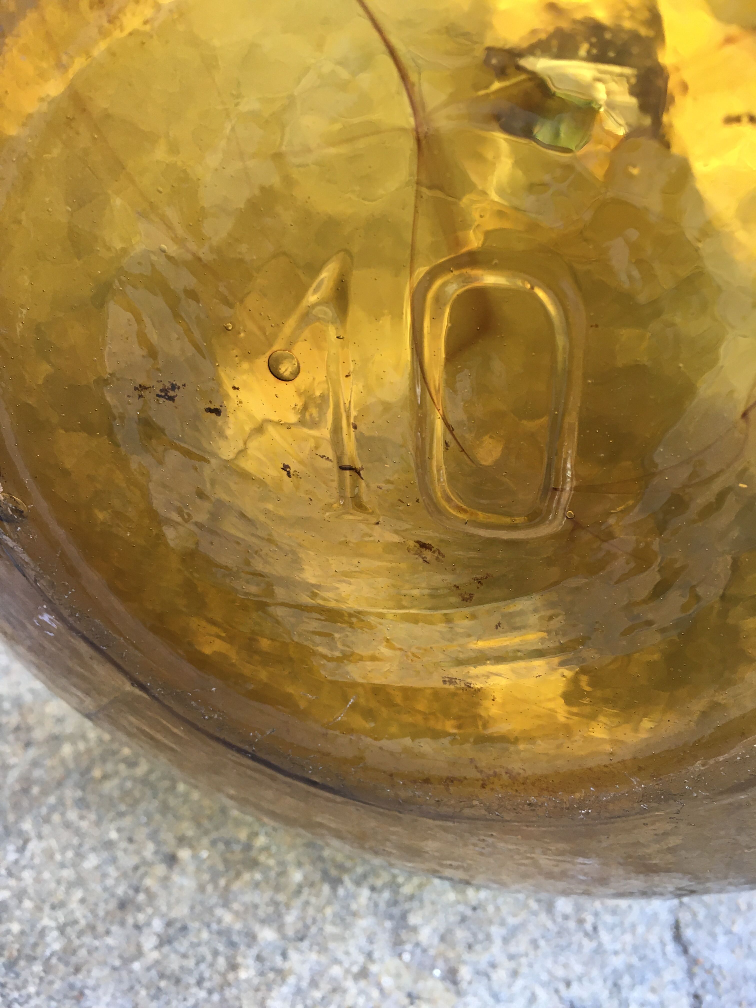 Amber color demijohn 10l