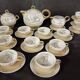 Porcelain coffee service from Limoges, Charles Ahrenfeldt manufacture.