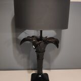 Black ceramic palm lamp
