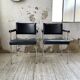 Pair of chrome office chairs