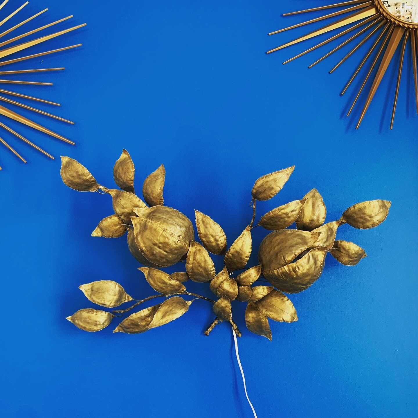 Wall lamp year 60 brass and metal