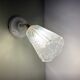 Vintage art deco tulip wall lamp in frosted glass