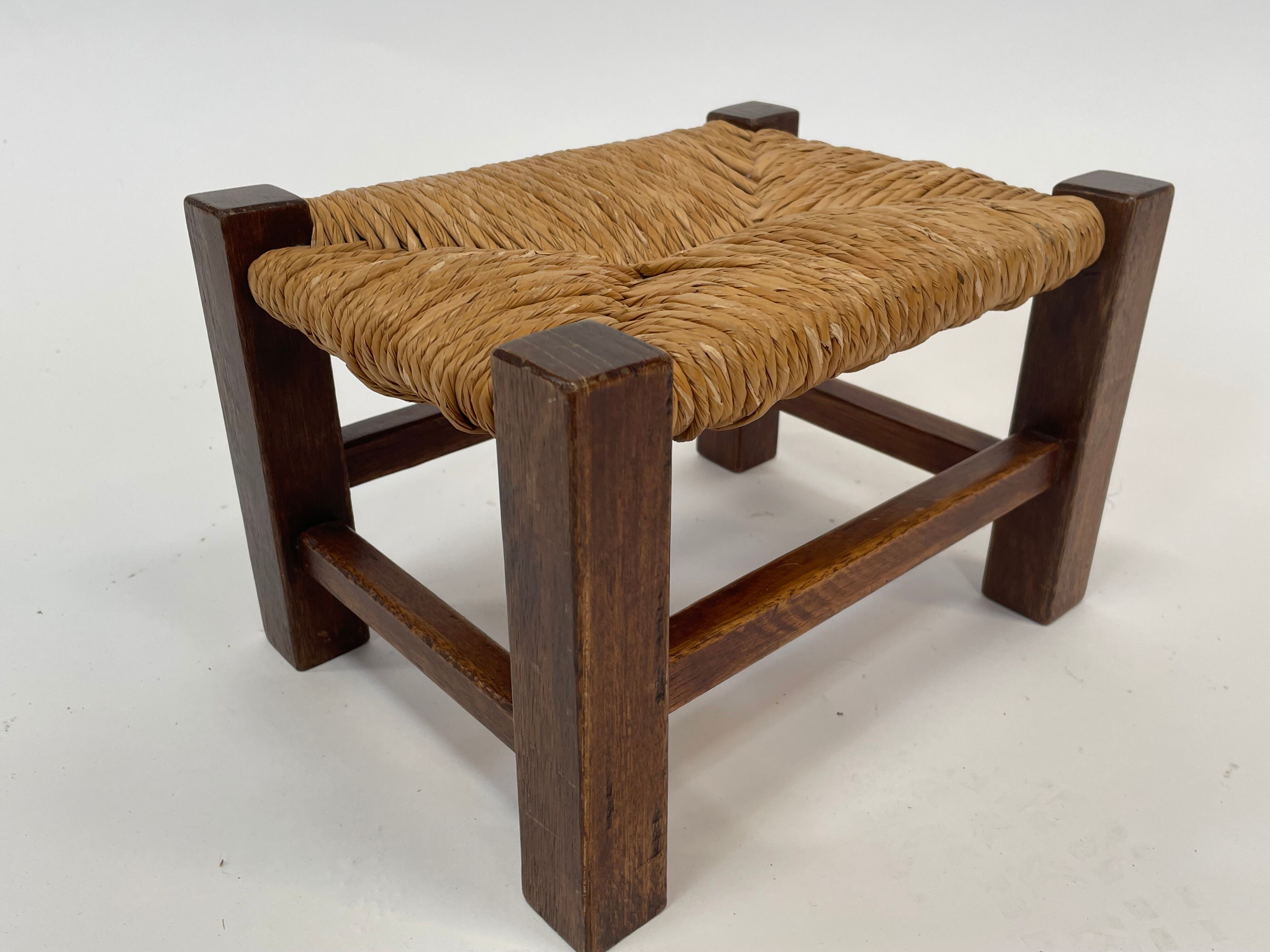 Vintage footstool stool minimalist
