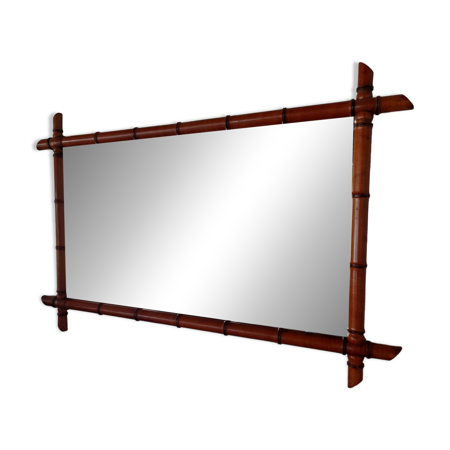 large mirror, bamboo, vintage