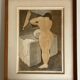 Portait de femme à la toilette épreuve d'artiste mid-century moderniste Pierre Dubreuil 1961