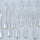 Sfam Empire Without Restraint, 12 snail forks, seafood in silver-plated metal.