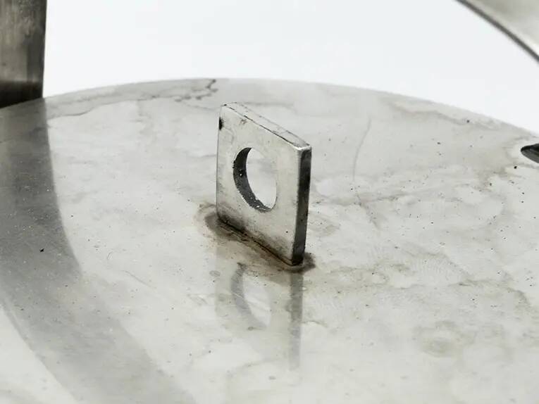 Sugar bowl, postmodernism, glass, silver-plated brass, Poland, 1970s