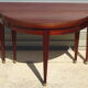 Half-moon console table, extendable in Empire style.