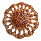 Vintage fruit bowl, 1960s-70s, in pierced and glazed ceramic.