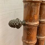 19th century bamboo-style cherry-style psyche mirror 85x193cm