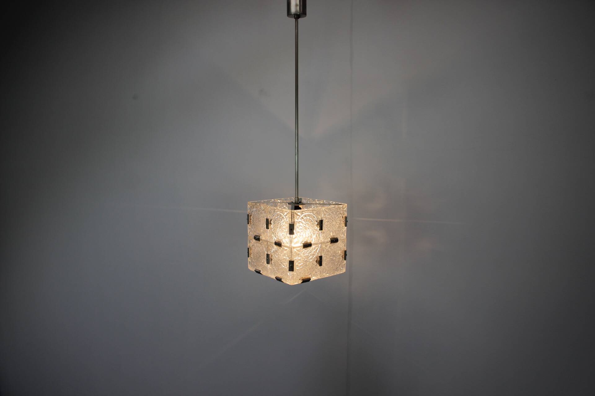 Mid-Century Glass Pendant by Kamenicky Šenov, 1960s, Czechoslovakia