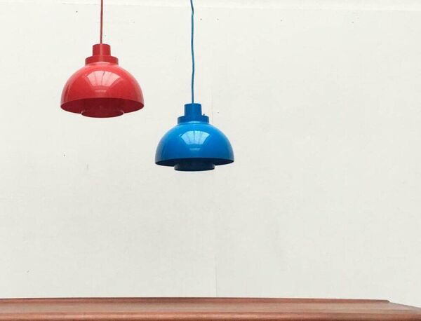 Suspensions Mid-Century Danish Minisol par K. Kewo pour Nordic Solar, années 1960, lot de 2
