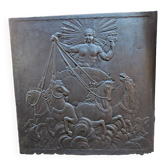 God Apollo fireback. Approx. 78 x 78 cm