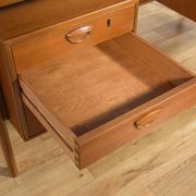 Mid-century freestanding teak desk by Kai Kristiansen for Feldballes Møbelfabrik, 1960s