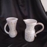 Set of 2 Austruy ceramic jugs