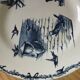 Assiettes Terre de Fer – Décor pastoral bleu – XIXe