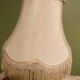 Vintage brass granny lamp | Ecru silk pagoda shade, 1950s/60s