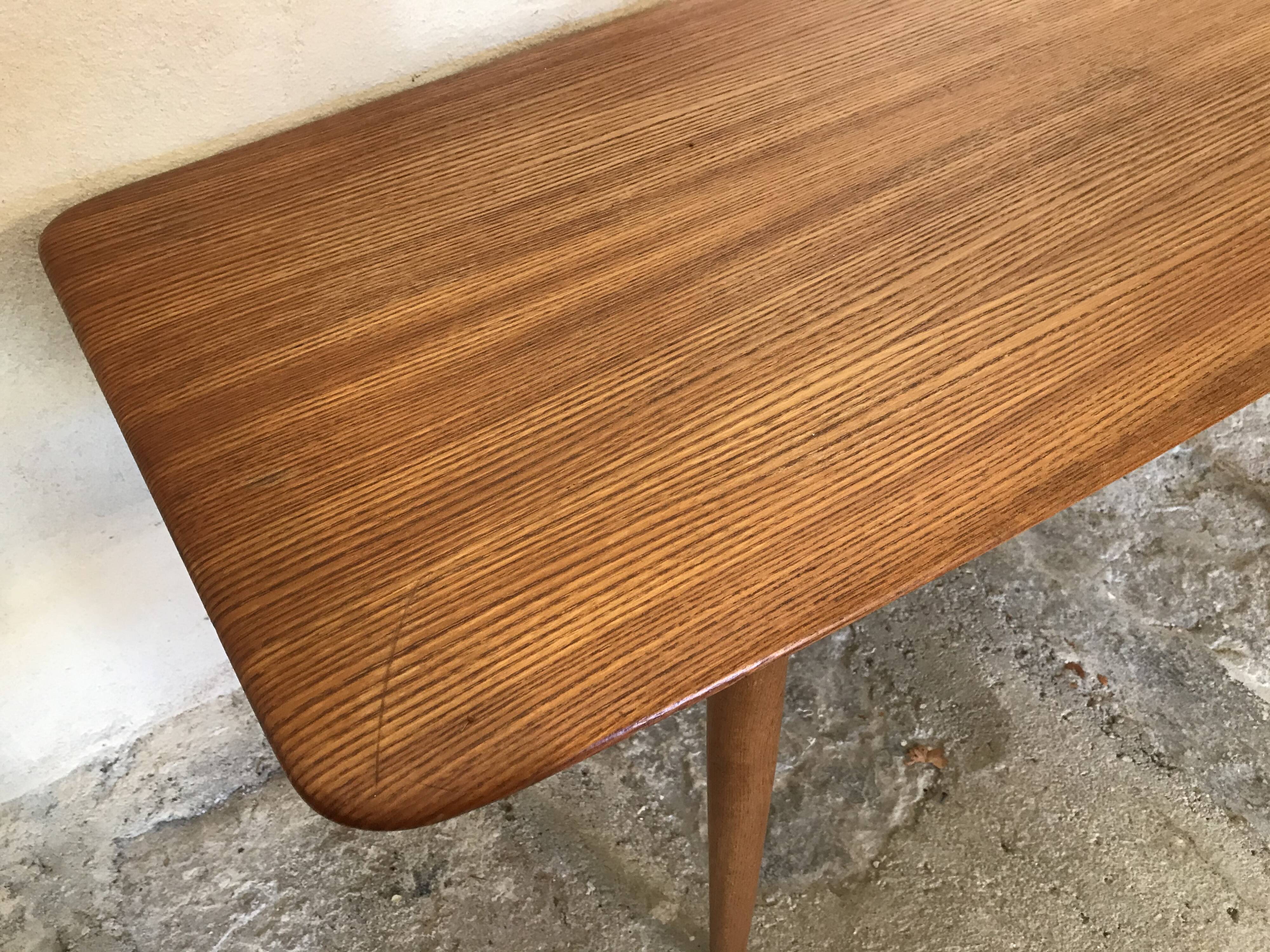 Scandinavian vintage coffee table blond teak