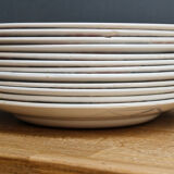 Set of 12 plates in Sarreguemines faience, Brady model