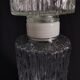 Transparent vintage carafe in pressed glass and its hermetic cap 70's