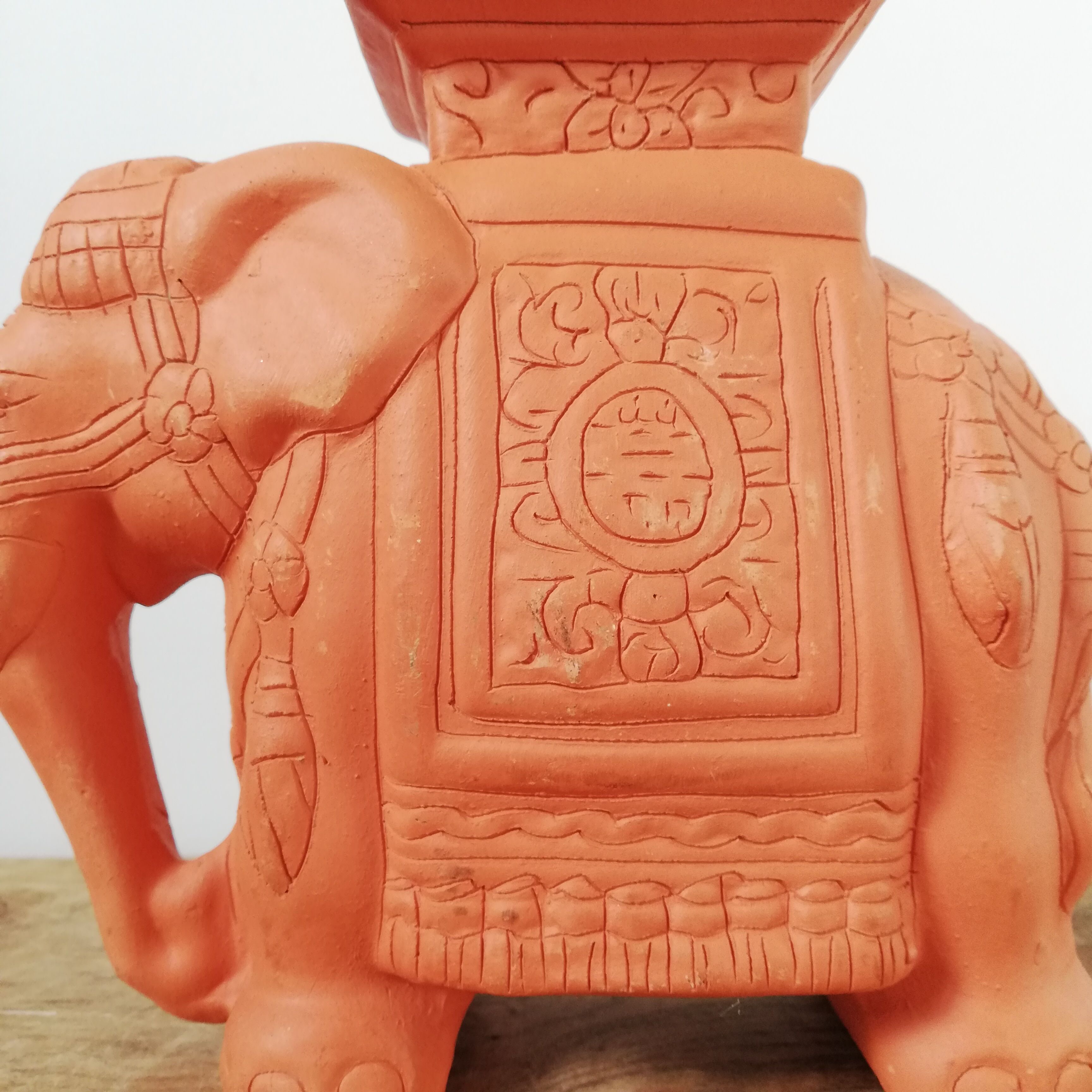 Raw ceramic elephant