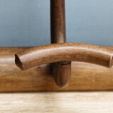 Wall-mounted coat rack, curved wood