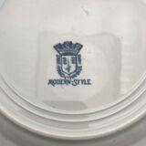 6 assiettes à dessert terre de fer dépareillées
