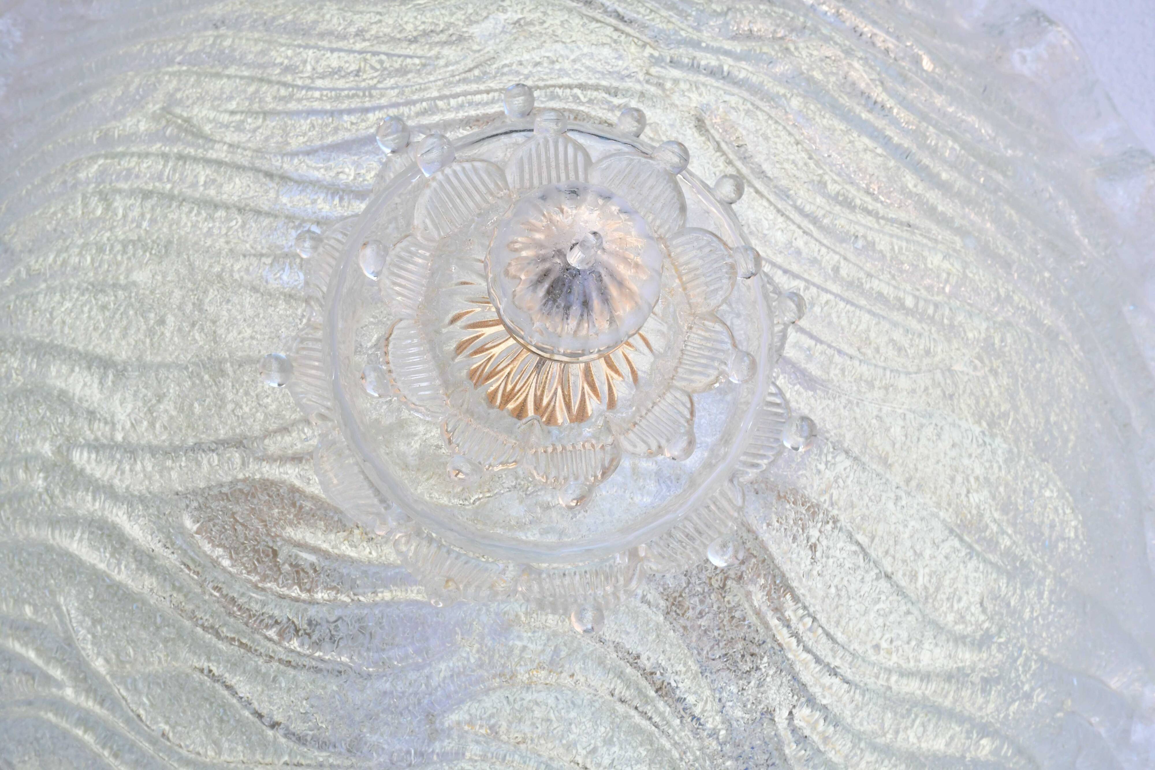 "The Crown" Charming Italian Murano Glass Ceiling Fixture, Murano, 1970