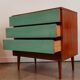 Commode Tchèque bois et formica vert d'eau