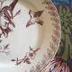 2 antique dessert plates, iron earth, "Buffon" décor, Sarreguemines