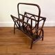 Vintage rattan magazine rack