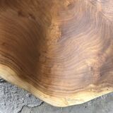 Medium pendant light in corrugated teak leaf (Medium D:50 H:20)