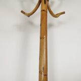 Rattan coat rack