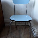 Formica chair with chrome-tipped feet