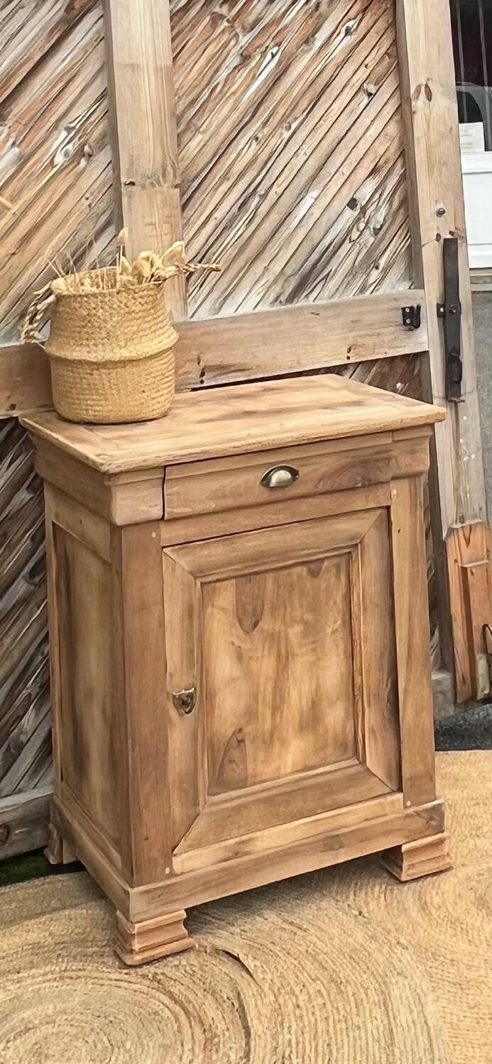 Antique solid wood confiturier with 1 drawer.