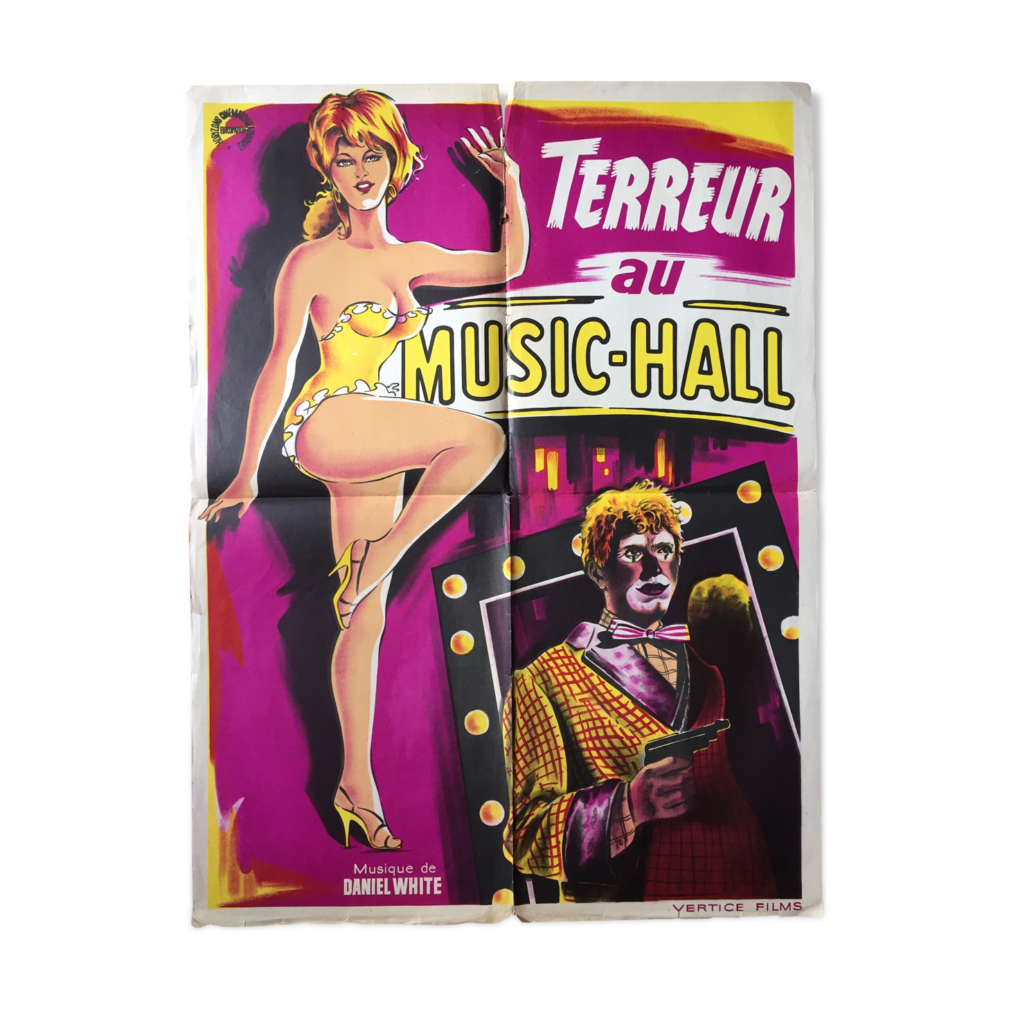 Poster "Terror at the music hall" Antonio Santillan 60x80cm 1958