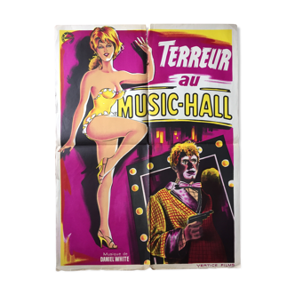 Affiche 'Terreur au music-hall' Antonio Santillan 60x80cm 1958