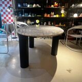 Marble dining table and steel base