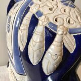 Pair of ceramic elephant side tables