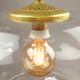 Italian Mid-Century Glass and Brass Pendant Lamp