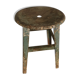 Tabouret d'atelier esprit wabi-sabi