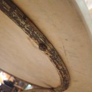 Large bistro pedestal table, 70 cm in diameter, circa 1900.