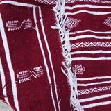Carpet wool handmade great Bordeaux size250x134cm