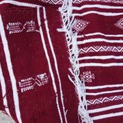 Carpet wool handmade great Bordeaux size250x134cm