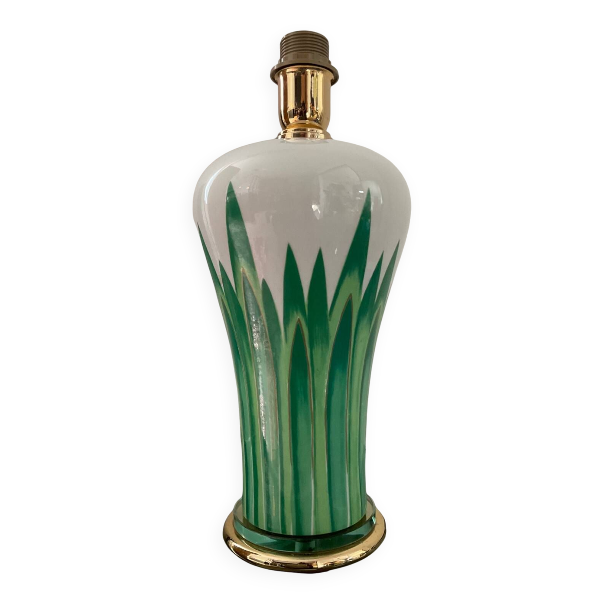 Vintage porcelain and brass lamp bases