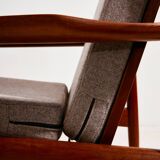 Restored teak armchair by Arne Vodder for Glostrup Møbelfabrik