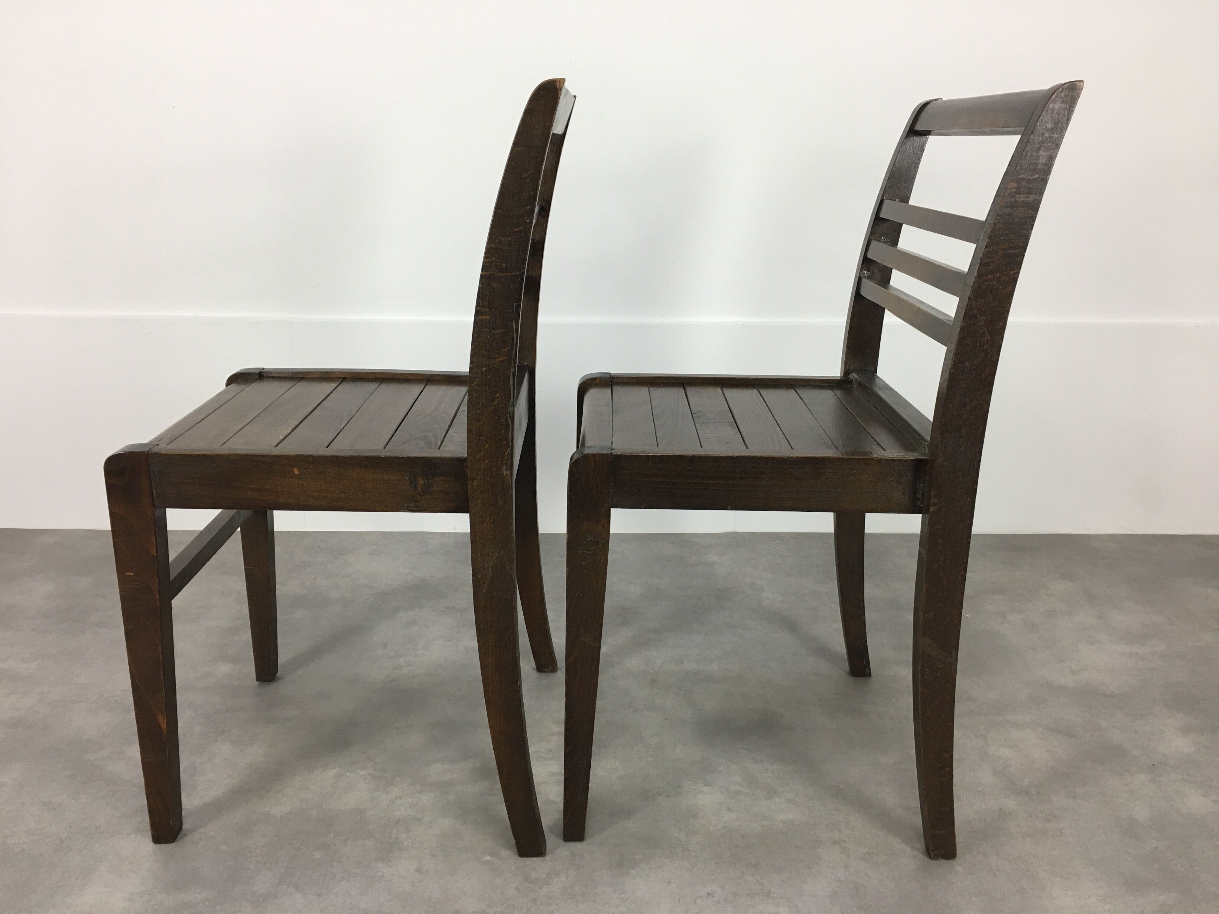 Pair of chairs René Gabriel design reconstruction 50s